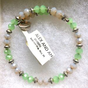 Alex and Ani Sentiment Mint Wrap Bracelet